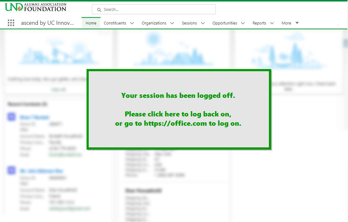 Session has been logged off.